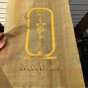 Personalized Papyrus Scroll with Name in Hieroglyphs